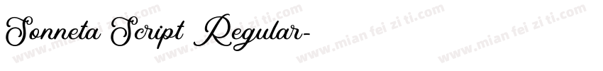 Sonneta Script Regular字体转换